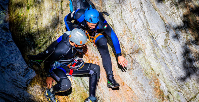 Esperienza di canyoning in Val Bodengo, Sondrio