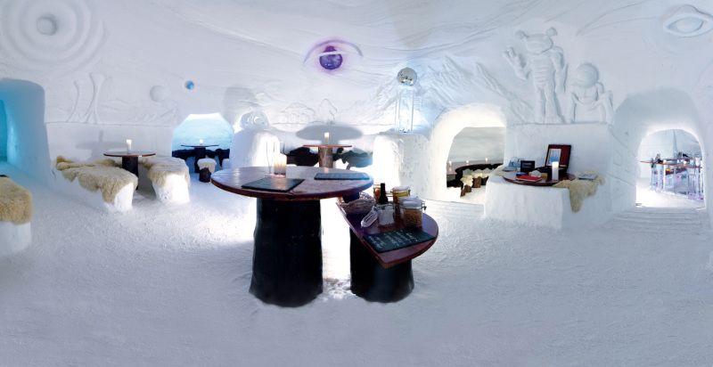 Ristorante del villaggio igloo a Davos