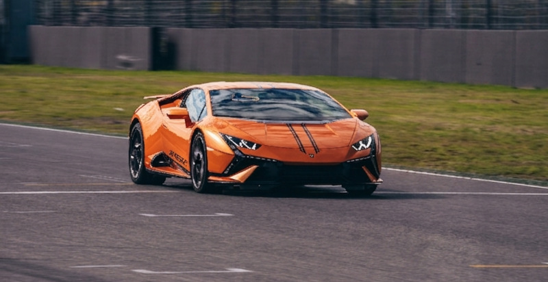 Lamborghini Huracán Tecnica sul rettilieneo di Vairano