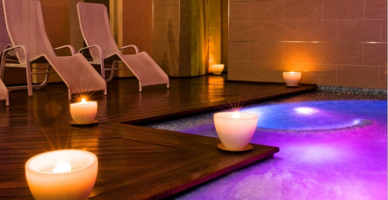 Atmosfera rilassante nel centro benessere del Park Hotel Olimpia
