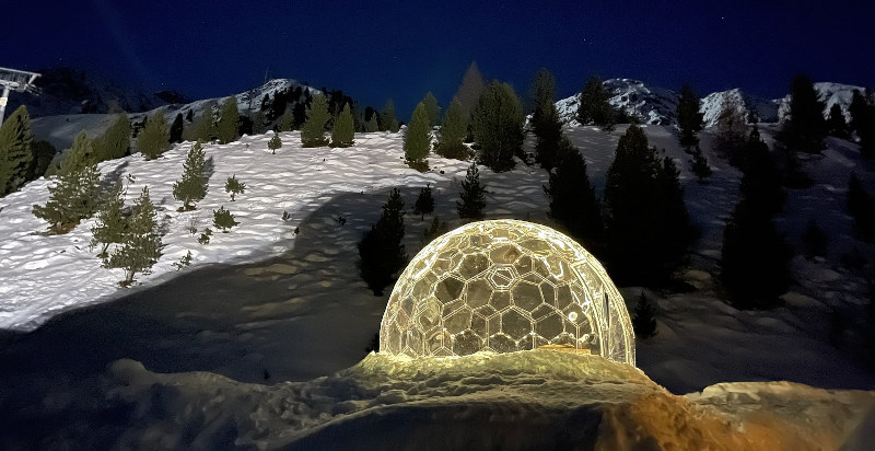 Romantico igloo di cristallo per due