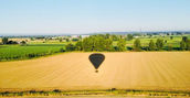 Vista panoramica della Valle del Tevere durante un volo in mongolfiera