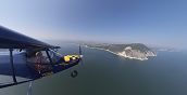 Ammirare il Conero da un aeroplano in volo
