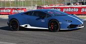 Lamborghini Huracan Avio in traiettoria sul tracciato pontino