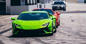 Lamborghini Huracán Tecnica in pista al Cremona Circuit per una guida sportiva