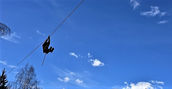 Zipline al parco avventura nelle Dolomiti