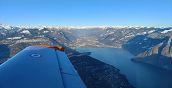 Vista mozzafiato dall’aeroplano durante un volo su Brescia