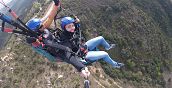 Volo in parapendio biposto sopra Cusercoli nell'Appennino Forlivese
