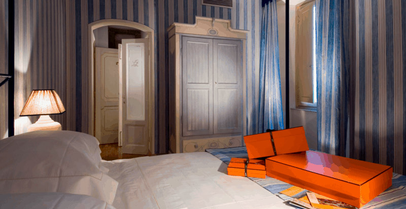 Camera suite di lusso nel resort Toscana con spa esclusiva