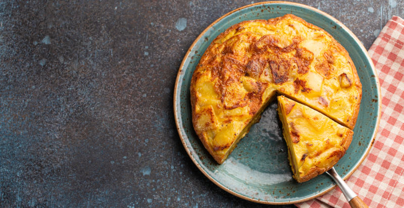 Tortilla spagnola tradizionale a Barcellona