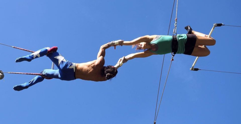 Trapezio volante esperienza aerea